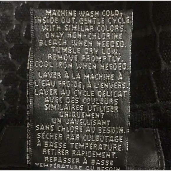 MOSSIMO Blk Pleated Met Skirt Croc Pat Fully Lined - Picture 6 of 6